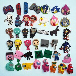 Set of 43pcs Video Game Lover Various Characters Shoe Charms Lot